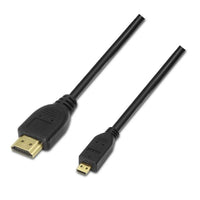 Cabo Micro HDMI Aisens A119-0116 / Macho HDMI - Macho Micro HDMI / Até 10W / 720mbps / 80cm / Preto