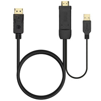 Cabo Conversor Aisens A122-0641 / HDMI Macho - Displayport Macho + USB Macho / Até 10W / 2250mbps /…
