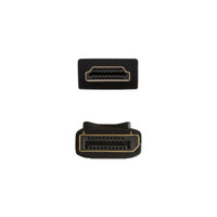 Cabo Conversor A125-0364 da Aisens / Macho Displayport - Macho HDMI / Até 5W / 2300mbps / 2m / Preto