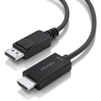 Cabo Conversor Aisens A125-0894 / Macho Displayport - Macho HDMI 4K / 2m / Preto