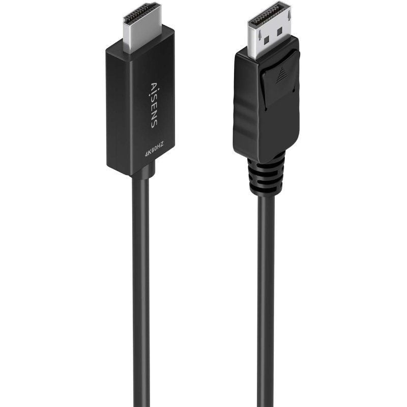 Cabo Conversor Aisens A125-0895 / Macho Displayport - Macho HDMI 4K / 3m / Preto