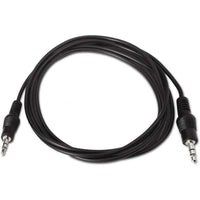 Cabo Estéreo A128-0141 da Aisens / Jack 3,5 Macho - Jack 3,5 Macho / Até 0,1w / 30cm / Preto