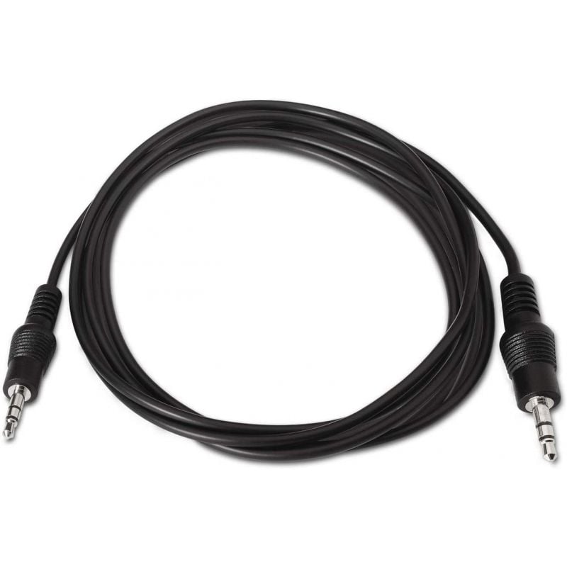 Cabo Estéreo A128-0142 da Aisens / Jack 3,5 Macho - Jack 3,5 Macho / Até 0,1w / 1,5m / Preto