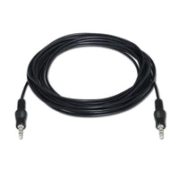 Cabo Estéreo A128-0144 da Aisens / Jack 3,5 Macho - Jack 3,5 Macho / Até 0,1w / 10m / Preto