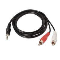 Cabo Estéreo A128-0147 da Aisens / Jack 3,5 Macho - 2x RCA Macho / Até 0,1w / 1,5m / Preto