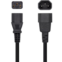 Cabo de Alimentação Aisens A132-0466 / C13 Fêmea - C14 Macho / Até 1500W / 3m / Preto