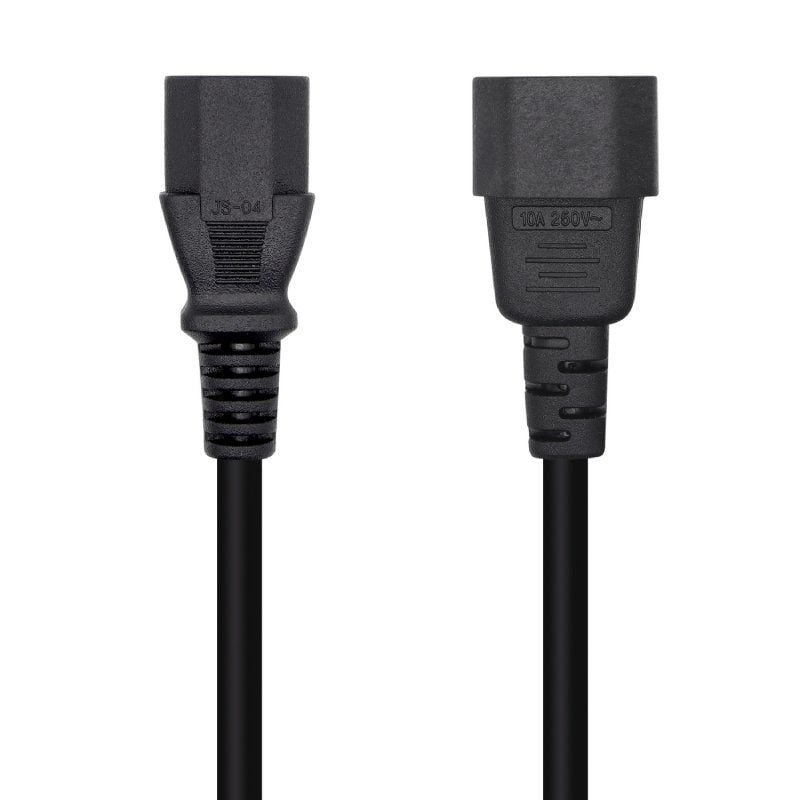 Cabo de Alimentação Aisens A132-0466 / C13 Fêmea - C14 Macho / Até 1500W / 3m / Preto