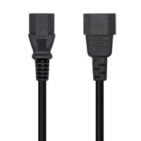 Cabo de Alimentação Aisens A132-0466 / C13 Fêmea - C14 Macho / Até 1500W / 3m / Preto