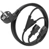 Cabo de Alimentação da CPU Aisens A132-0864 / CEE7 Macho - 2x C13 Fêmea / 1,8m / Preto