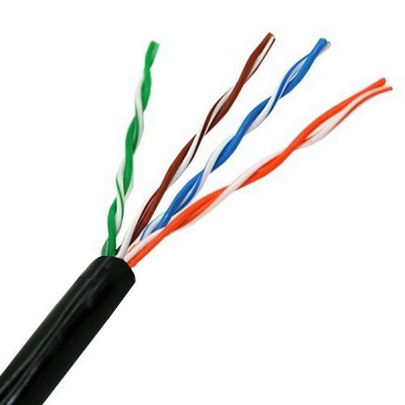 Aisens A133-0212 Cat.5e / 100m / Exterior Bobina de Cabo UTP RJ45 / À Prova de Água / Preto