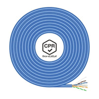 Bobina de Cabo RJ45 UTP AWG24 LSZH CPR CPR Dca Aisens A135-0663 Cat.6 / 305m / Azul
