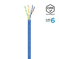 Bobina de Cabo RJ45 UTP AWG24 LSZH CPR CPR Dca Aisens A135-0663 Cat.6 / 305m / Azul