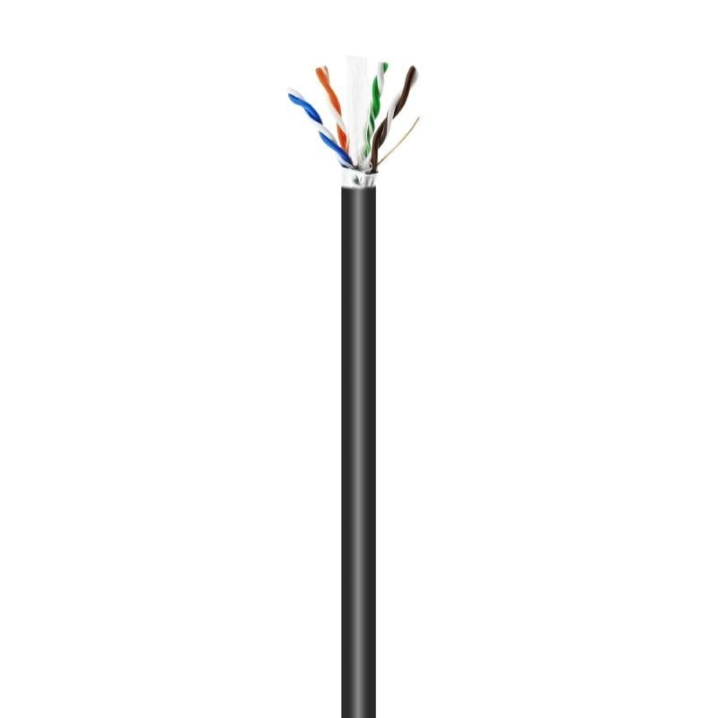 Aisens A135-0673 Cat.6 / 100m / À Prova de Água / Preto / Exterior RJ45 FTP AWG24 Enrolador de Cabo