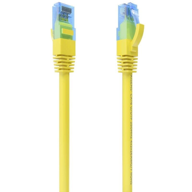 Cabo de Rede RJ45 AWG26 CCA UTP Cabo de Rede Aisens A135-0838 Cat.6 / 5m / Amarelo