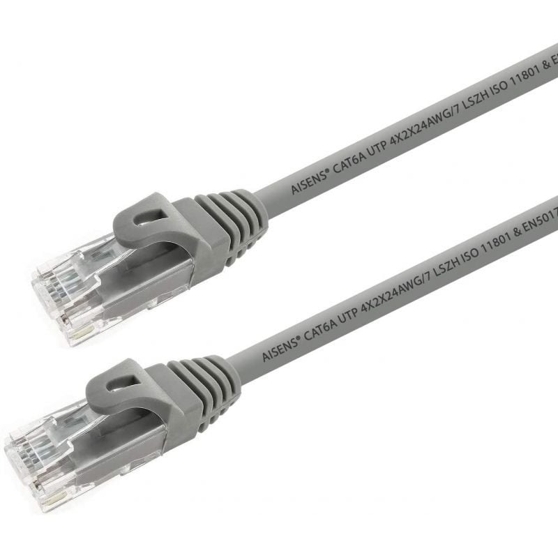 Cabo de Rede RJ45 UTP Aisens A145-0325 Cat.6a / 50cm / Cinzento