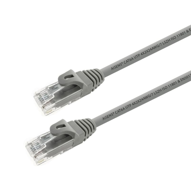 Cabo de Rede RJ45 UTP Aisens A145-0327 Cat.6a / 2m / Cinzento