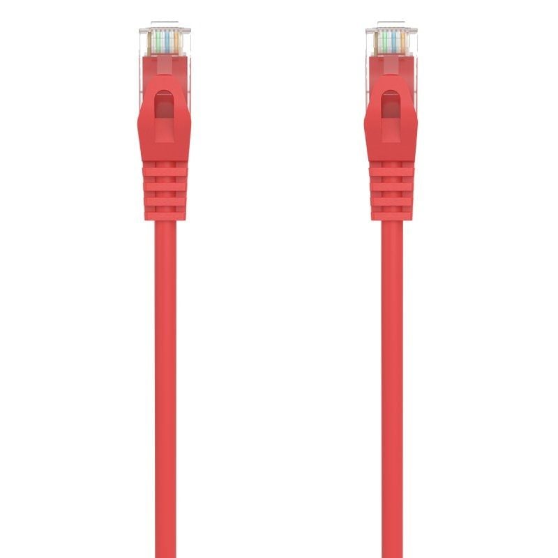Cabo de Rede RJ45 AWG24 UTP Cabo de Rede Aisens A145-0560 Cat.6a / LSZH / 1,5m / Vermelho