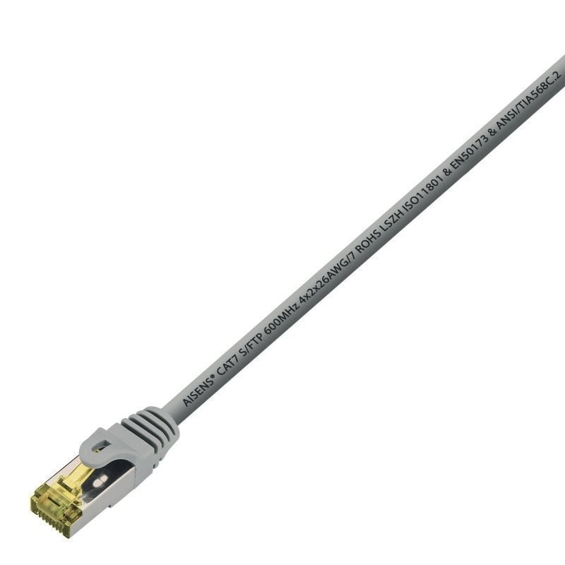 Cabo de Rede RJ45 SFTP Aisens A146-0338 Cat.7 / 10m / Cinzento