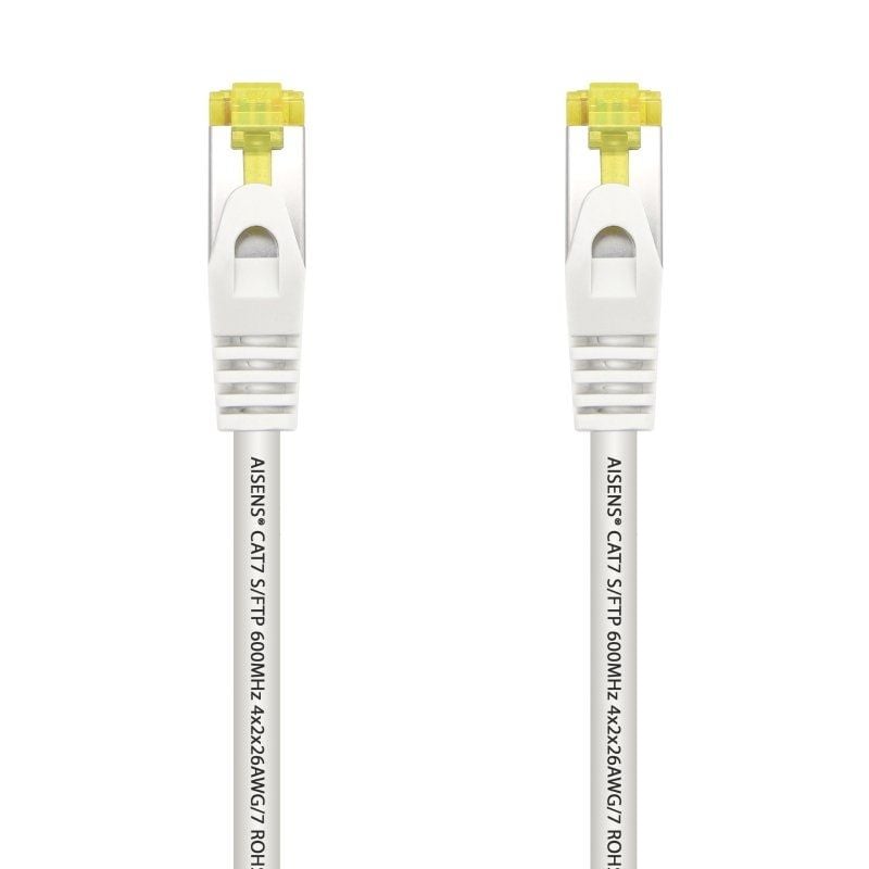 Cabo de Rede RJ45 SFTP Aisens A146-0489 Cat.7 / 50cm / Branco