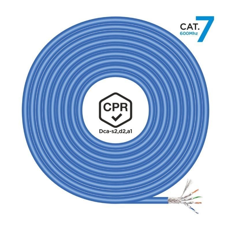 Enrolador de Cabo RJ45 SFTP AWG23 LSZH CPR Dca Aisens A146-0664 Cat.7 / 100m / Azul