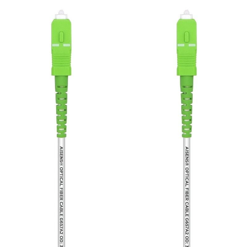 Cabo de Fibra Ótica G657A2 3.0 Aisens A152-0493 / LSZH / 1m / Branco