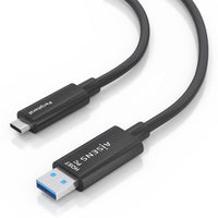 Cabo USB 3.2 Tipo C AOC Aisens A157-0925 / USB Tipo C Macho - USB Macho / 10gbps / 15m / Preto