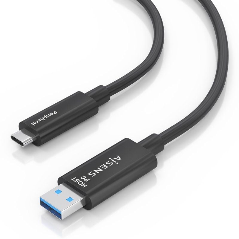 Cabo USB 3.2 Tipo C AOC Aisens A157-0926 / USB Tipo C Macho - USB Macho / 10gbps / 25m / Preto