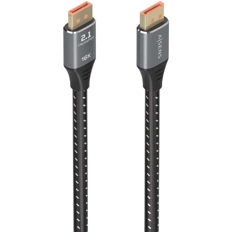 Aisens A158-0901 Cabo Displayport 2.1 16K Displayport / Macho Displayport - Macho Displayport / 80g…