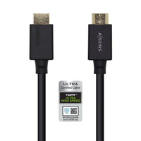 Aisens A150-0422 Cabo HDMI 2.1 8K HDMI / Macho HDMI - Macho HDMI / 1,5m / Certificado / Preto