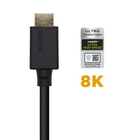 Aisens A150-0422 Cabo HDMI 2.1 8K HDMI / Macho HDMI - Macho HDMI / 1,5m / Certificado / Preto