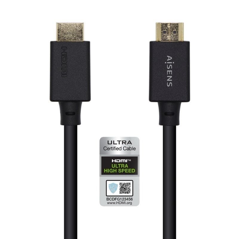 Aisens A150-0423 Cabo HDMI 2.1 8K HDMI / Macho HDMI - Macho HDMI / 2m / Certificado / Preto