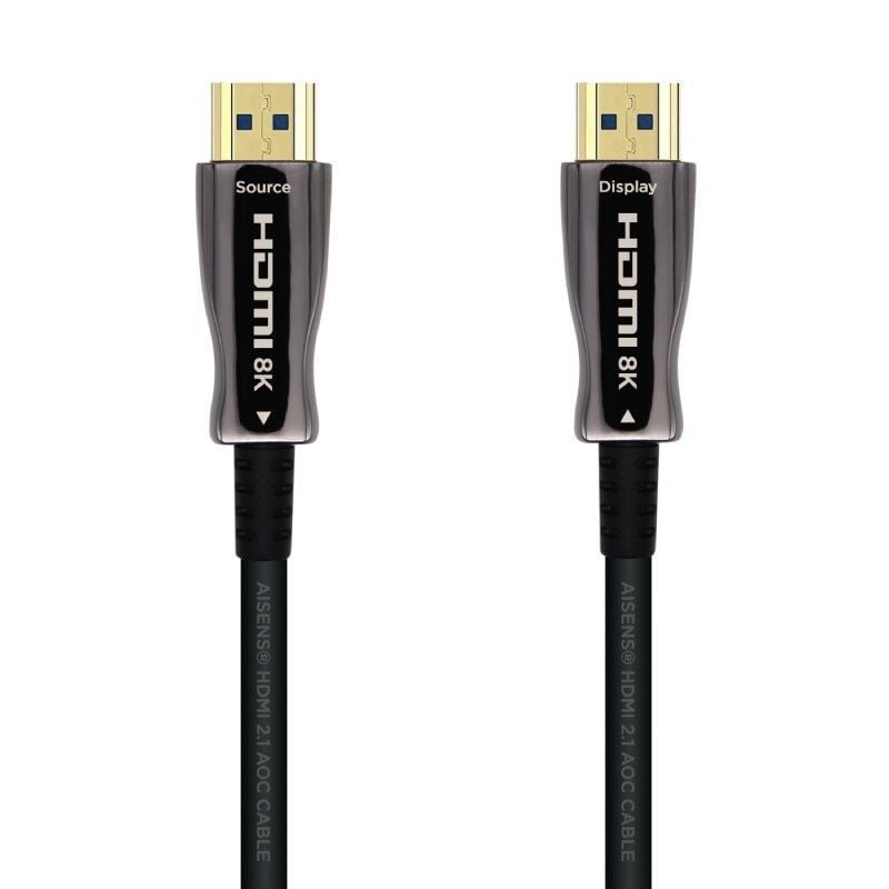 Cabo HDMI 2.1 AOC 8K Aisens A153-0520 / Macho HDMI - Macho HDMI / 40m / Preto