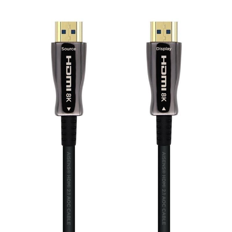 Cabo HDMI 2.1 AOC 8K Aisens A153-0522 / Macho HDMI - Macho HDMI / 60m / Preto