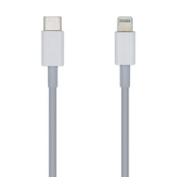 Aisens A102-0441 Cabo Lightning USB 2.0 Tipo C / Macho Lightning - Macho USB Tipo C / 20cm / Branco