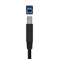 Cabo USB 3.0 para Impressora Aisens A105-0445 / USB Tipo B Macho - USB Macho / 3m / Preto