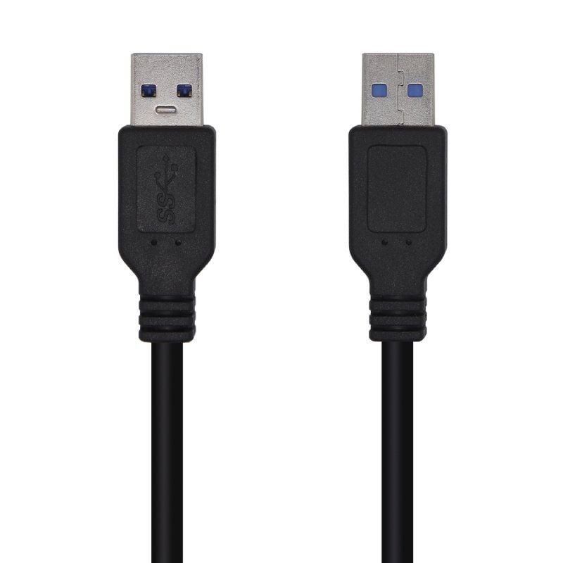 Cabo USB 3.0 Aisens A105-0447 / USB Macho - USB Macho / 2m / Preto