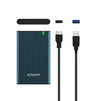 Aisens Ase-2525pb Caixa para Unidade de Disco Rígido Externa de 2,5" / USB 3.0 / sem Parafusos