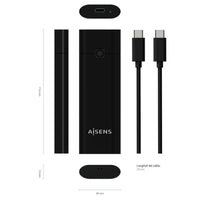 Aisens Asm2-020b Caixa Externa para SSD M.2 NVME / USB 3.1 Gen2 / sem Parafusos