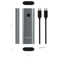 Aisens Asm2-021gr Caixa SSD Externa M.2 NVME / USB 3.1 Gen2 / sem Parafusos