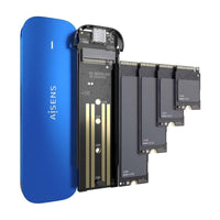 Aisens Asm2-026blu M.2 NVME Caixa Externa para SSD / USB 3.2 / sem Parafusos