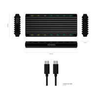 Aisens Asm2-rgb012b M.2 SATA / NVME Caixa Externa para SSD Asm2-rgb012b / USB 3.2 / sem Parafusos