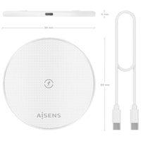 Base de Carregamento sem Fios Aisens Asch-15w1wc057-w / 15W / Branco