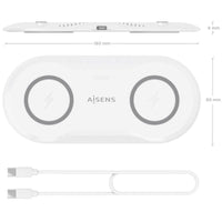 Base de Carregamento sem Fios Aisens Asch-15w2wc059-w / 15W / Branco