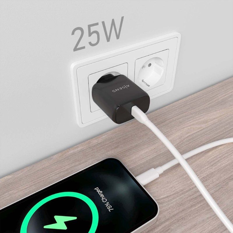 Carregador de Parede Aisens A110-0757 / 1xusb Type-c / 25W