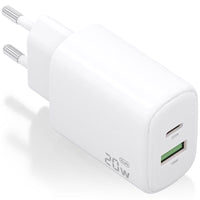 Carregador de Parede Aisens A110-0909 Gan A110-0909 / 1xusb Type-c / 1xusb / 20W / Branco