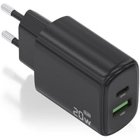 Carregador de Parede Aisens A110-0910 Gan / 1xusb Tipo C / 1xusb / 20W / Preto