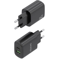 Carregador de Parede Aisens A110-0910 Gan / 1xusb Tipo C / 1xusb / 20W / Preto