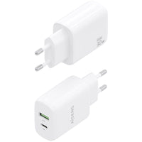 Carregador de Parede Gan Aisens A110-0923 / 1xusb Type-c / 1xusb / 30W / Branco