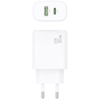 Carregador de Parede Gan Aisens A110-0923 / 1xusb Type-c / 1xusb / 30W / Branco