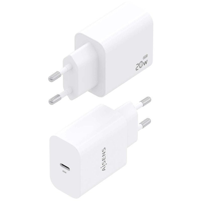 Carregador de Parede Aisens A110-0938 Gan / 1xusb Type-c / 20W / Branco